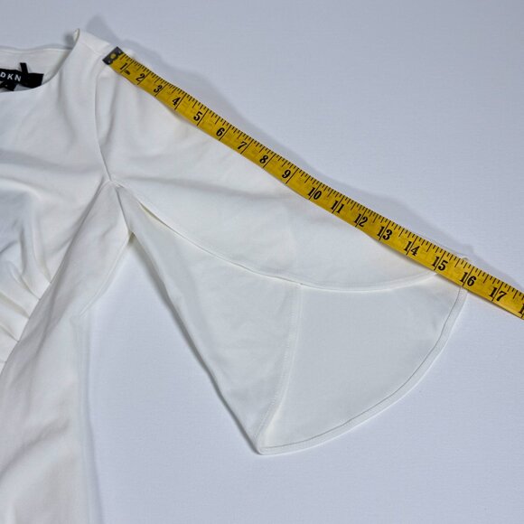 (NWT) DKNY White 3/4 Tulip Sleeve Dress - Picture 8 of 8